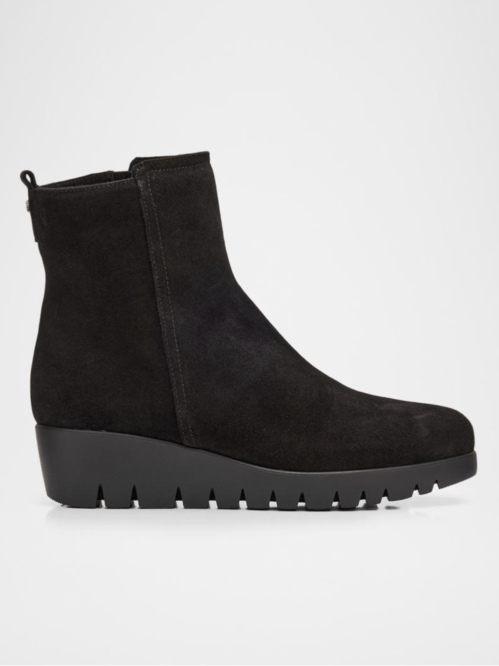 La Canadienne Thyme Waterproof Suede Wedge Booties